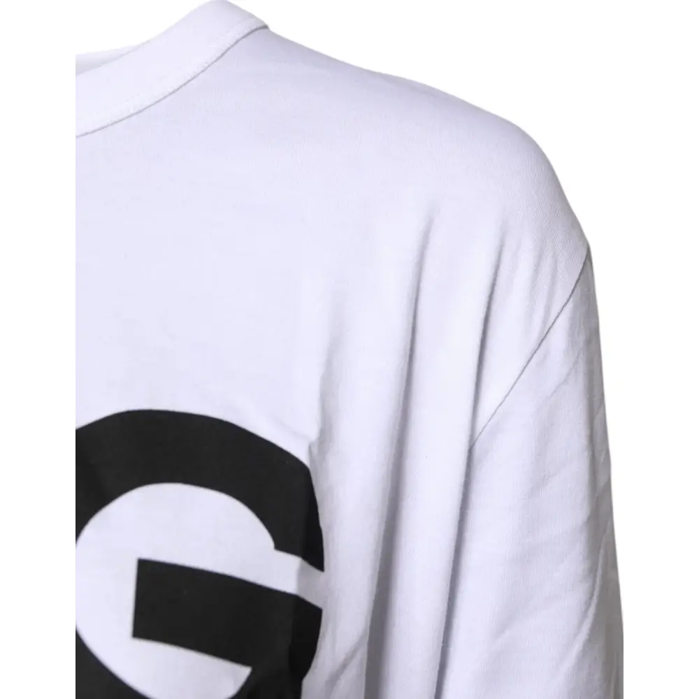 Dolce & Gabbana hvid graphic print t-shirt med sort G-motiv
