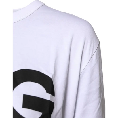 Dolce & Gabbana hvid graphic print t-shirt med sort G-motiv