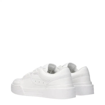 Dolce & Gabbana White Leather Low Tops