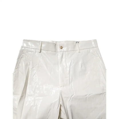 Dolce & Gabbana White Nylon Tapered Dress Men Pants