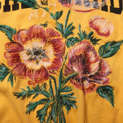 Dolce & Gabbana Yellow Secret Graden Floral Cotton CrewNeck T-shirt