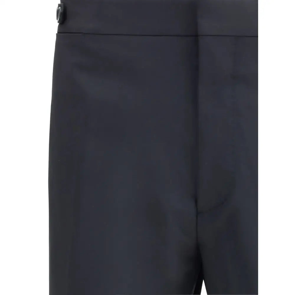 Sorte Dsquared² London Suit bukser med elegant, struktureret pasform og diskret folder foran