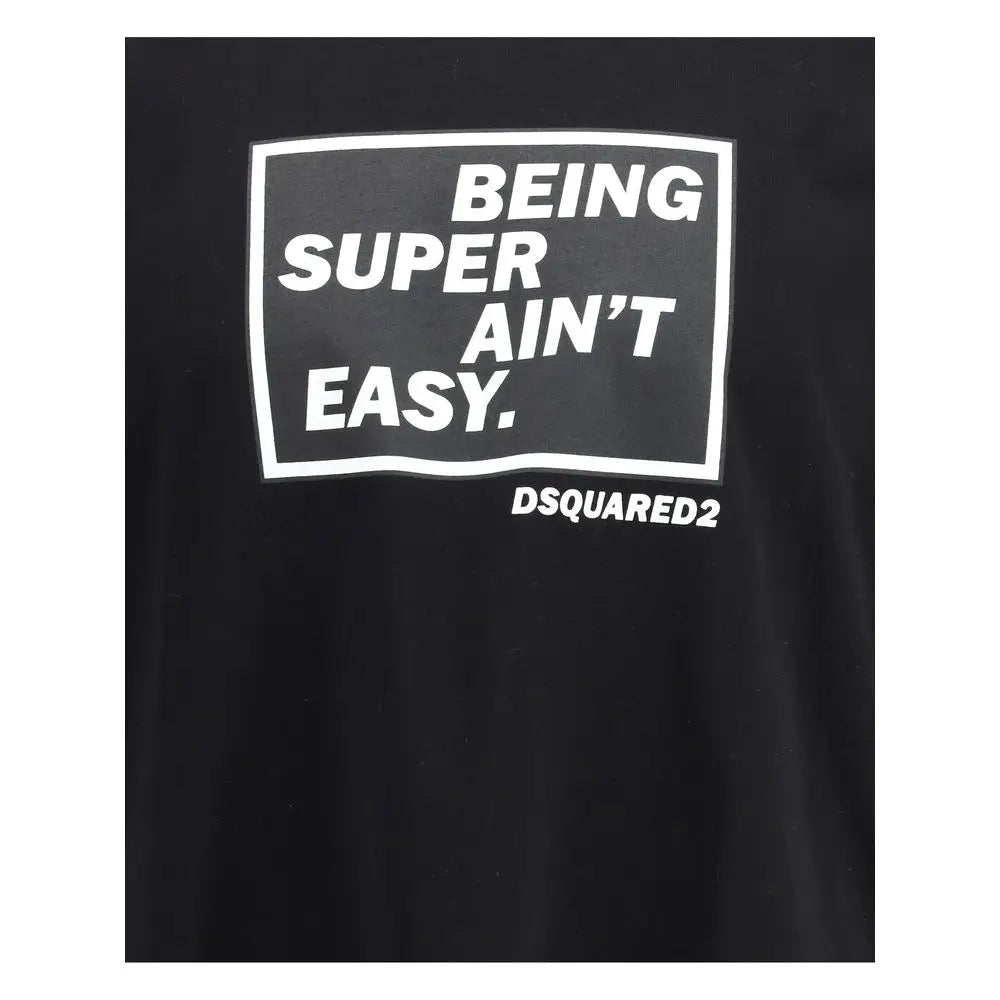 Dsquared² print t-shirt with bold white graphic: being super ain’t easy