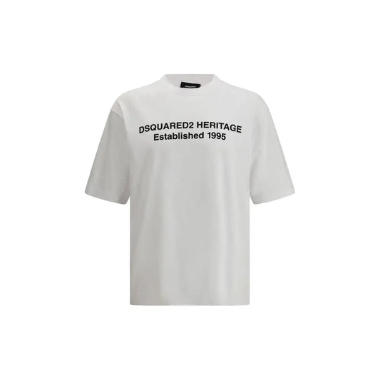 Dsquared² White Cotton T-Shirt - T-shirts