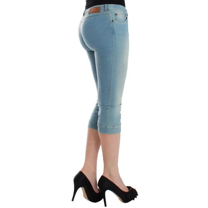 Ermanno Scervino Blue Capri Pants Cropped Jeans