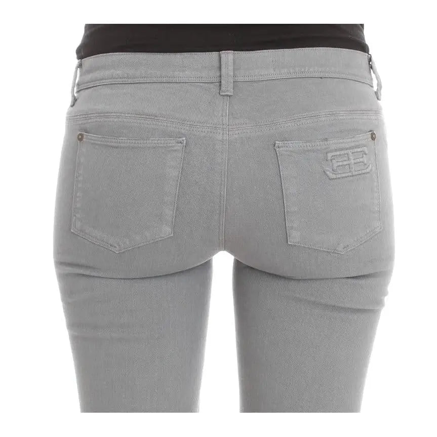 Ermanno Scervino Blue Cotton Blend Slim Fit Bootcut Jeans