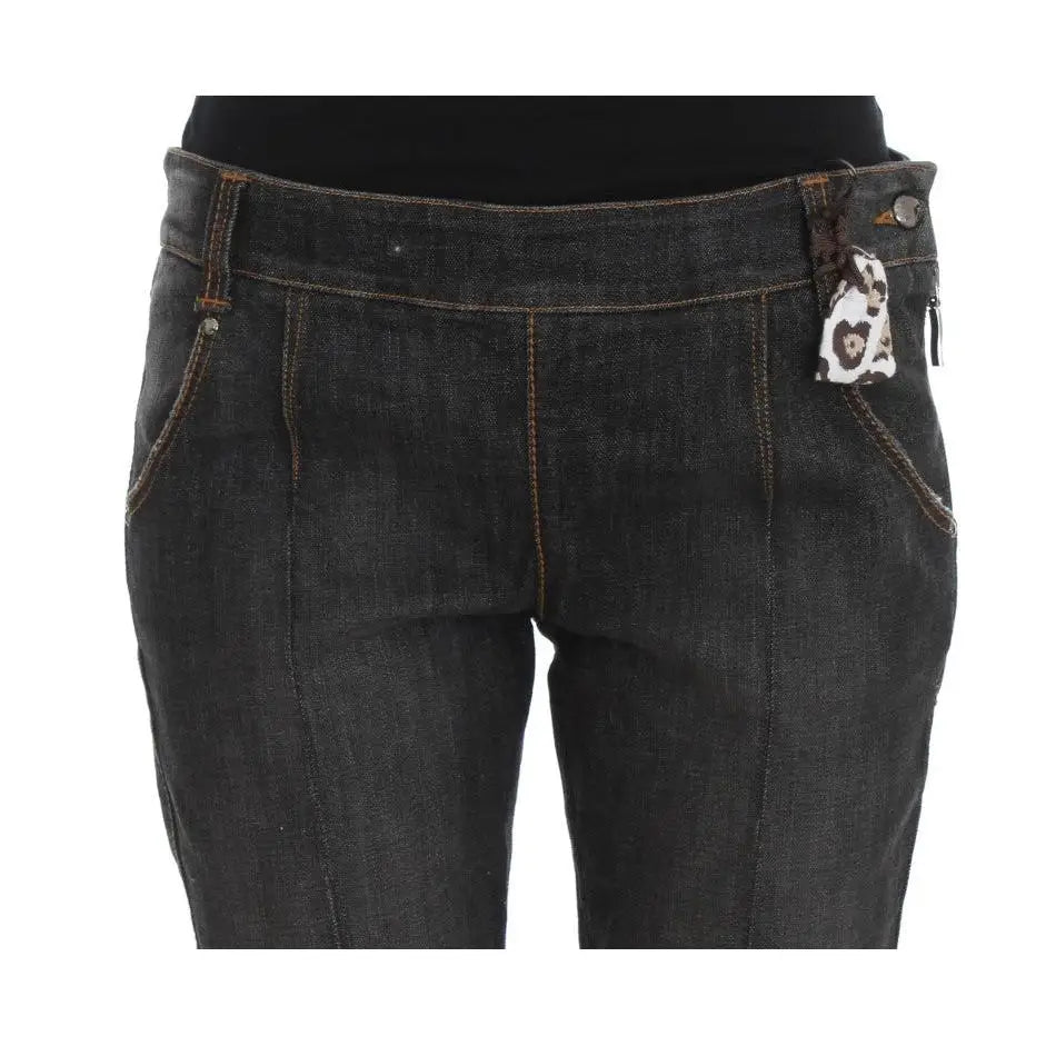 Ermanno Scervino Gray Cotton Slim Fit Denim Jeans