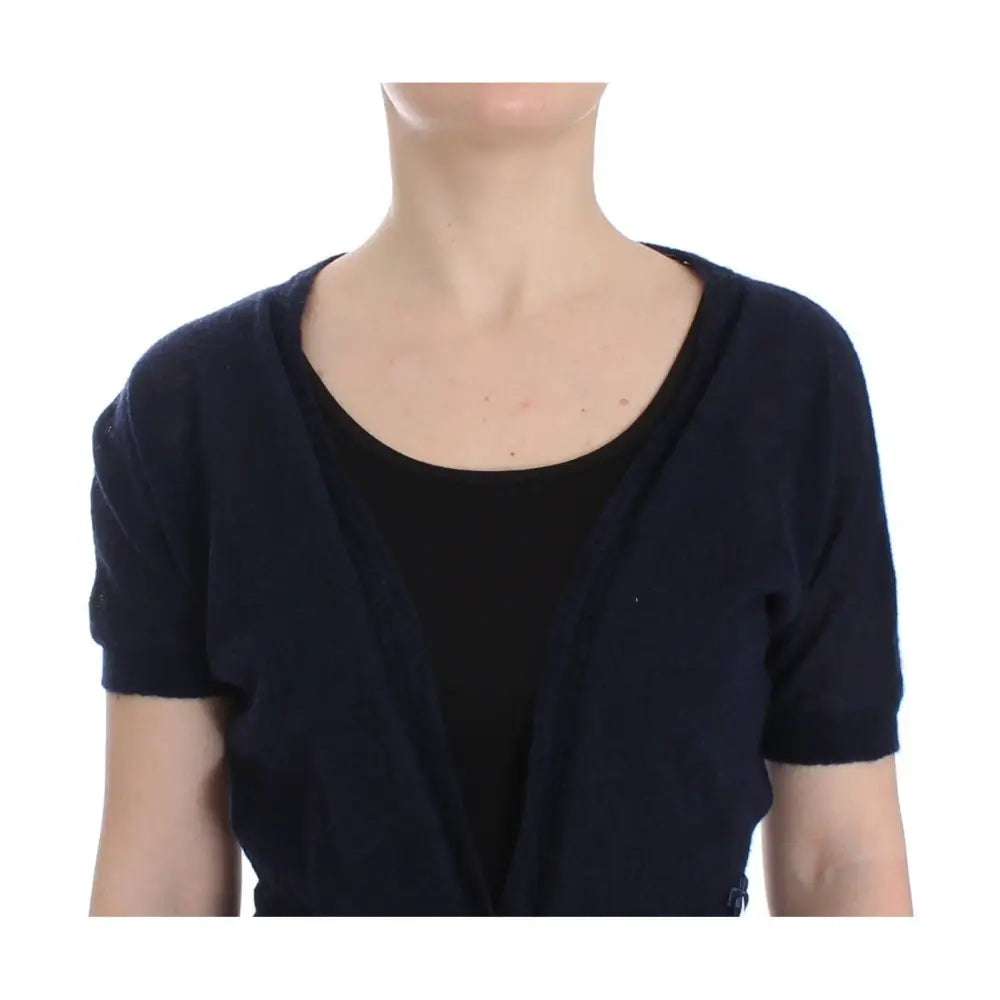 Ermanno Scervino Knit Blue Wool Sweater Cardigan