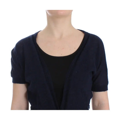 Ermanno Scervino Knit Blue Wool Sweater Cardigan