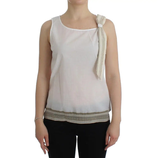 Ermanno Scervino White Top Blouse Tank Shirt Sleeveless
