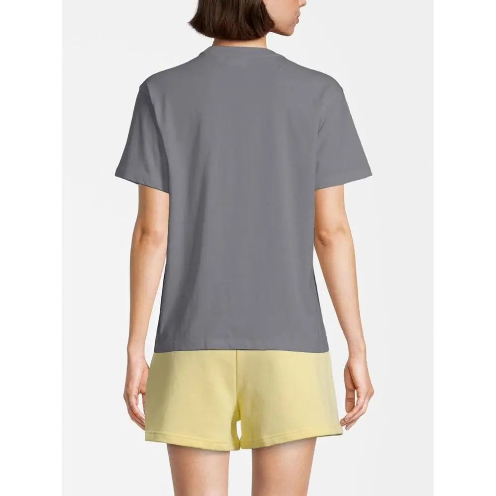 Fila blå bomuldssportstøj: Blød grå kortærmet t-shirt i afslappet pasform