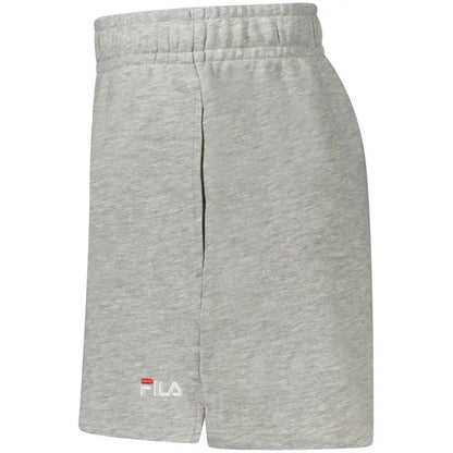 Fila grå bomuldsshorts i heather grå med logo og tekstur