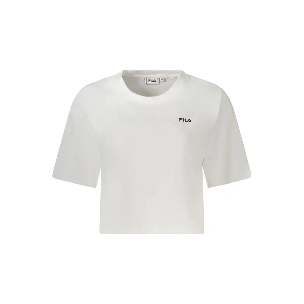 Fila White Cotton Tops & T-Shirt - T-shirts