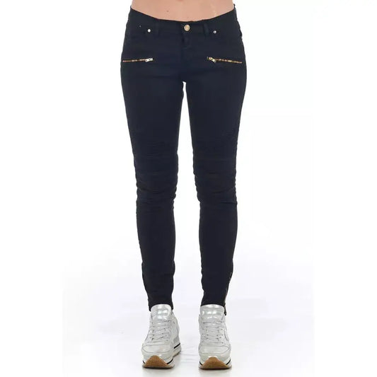 Frankie Morello Black Cotton Women's Jeans