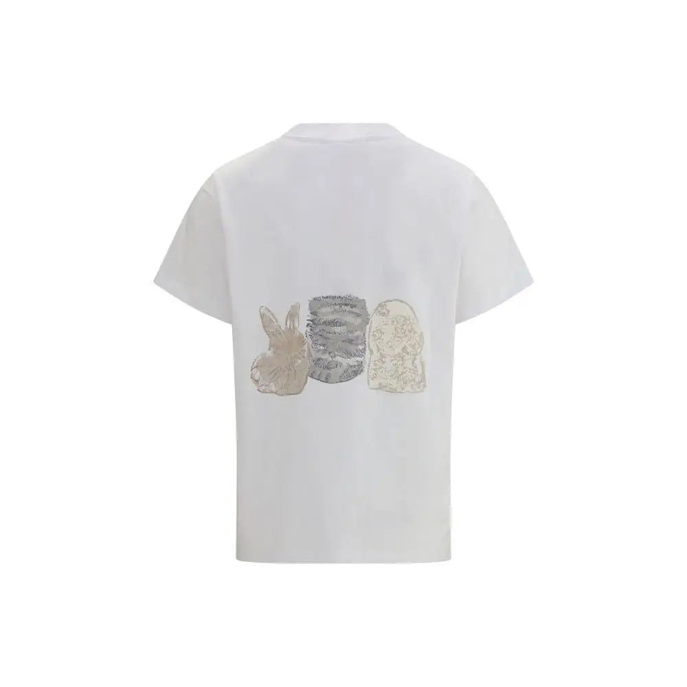 Ganni White Cotton T-Shirt - T-shirts