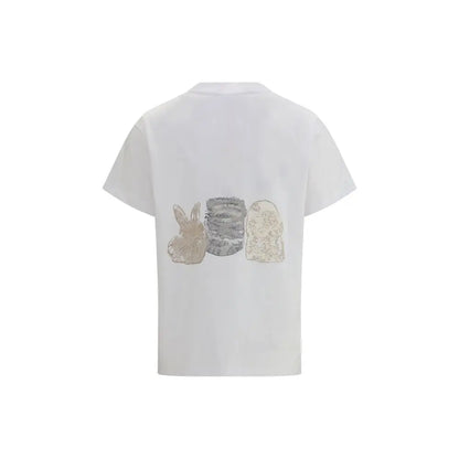 Ganni White Cotton T-Shirt - T-shirts