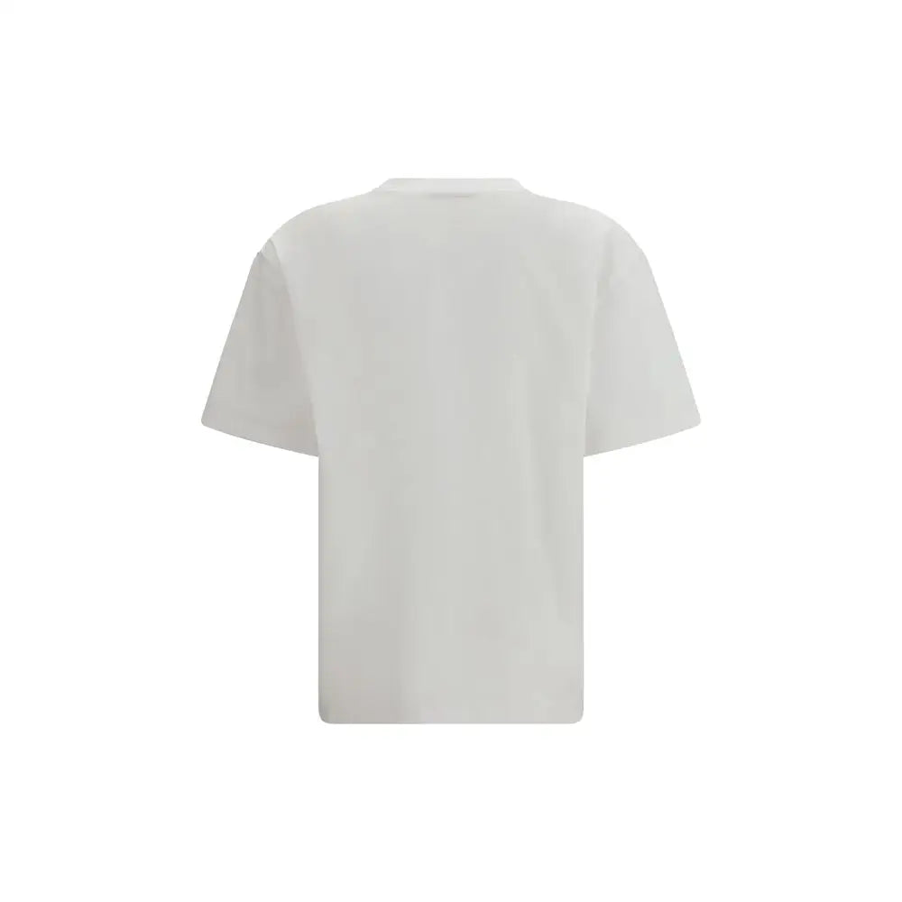 Ganni white cotton t-shirt i hvide bomulds med essentiel styling