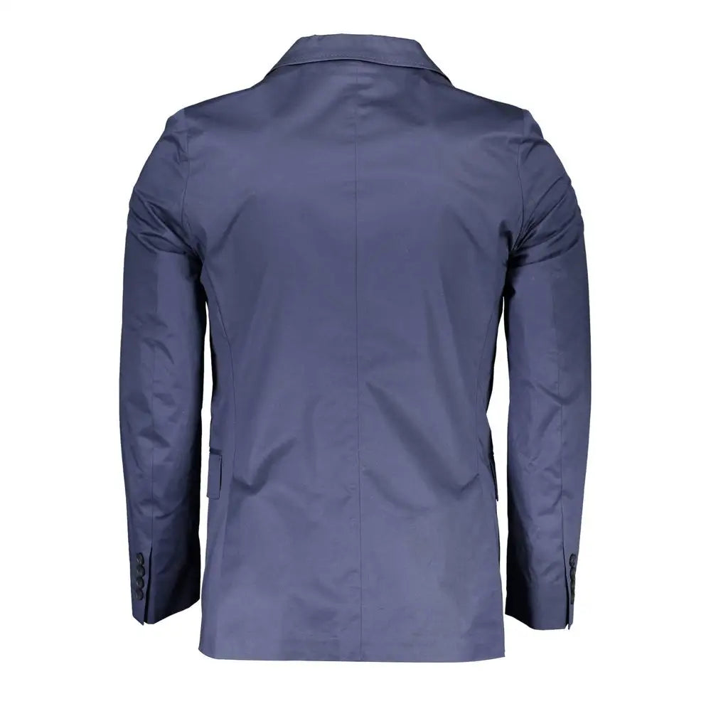 Gant Blue Cotton Men Jacket - IT50/L - Jakke