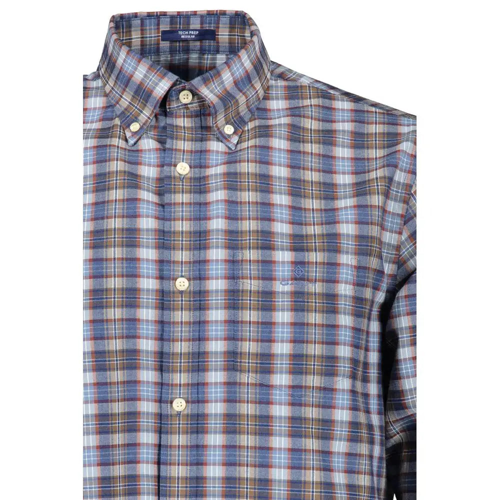 Gant Blue Cotton Men’s Shirt - S - Skjorte