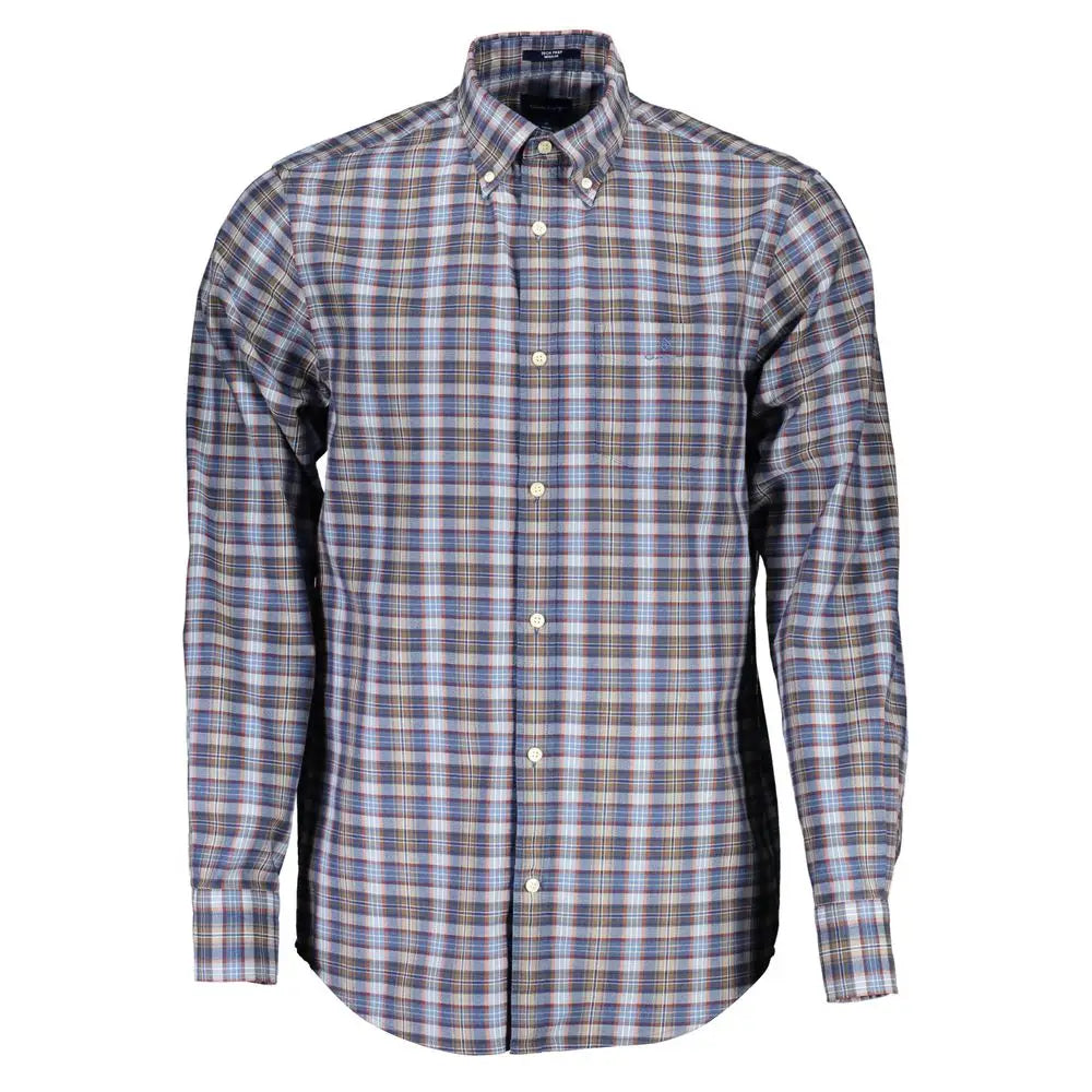 Gant Blue Cotton Men’s Shirt - S - Skjorte