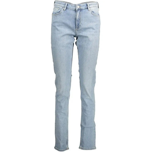 Gant Light Blue Cotton Women Jeans - Jeans
