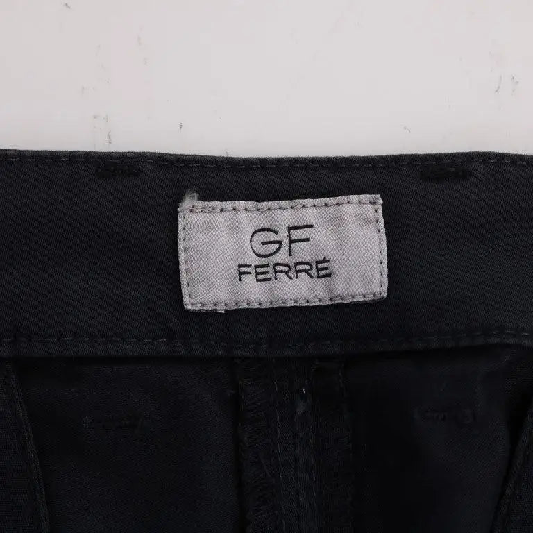 GF Ferre Blue Cotton Stretch Chinos Pants