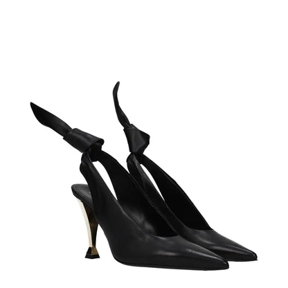 Givenchy Black Leather High Heel Pumps - Højhælede sko