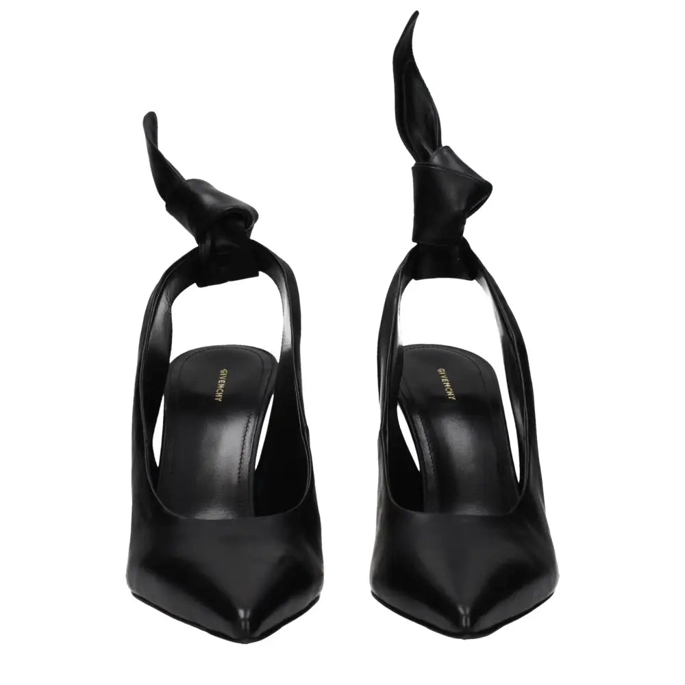 Givenchy Black Leather High Heel Pumps - Højhælede sko