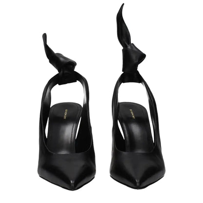 Givenchy Black Leather High Heel Pumps - Højhælede sko