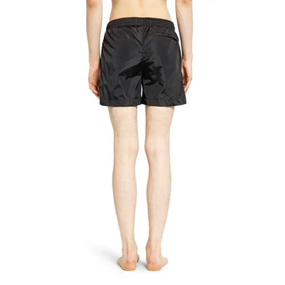 Givenchy black polyamide swim shorts with shiny nylon and elastic waistband