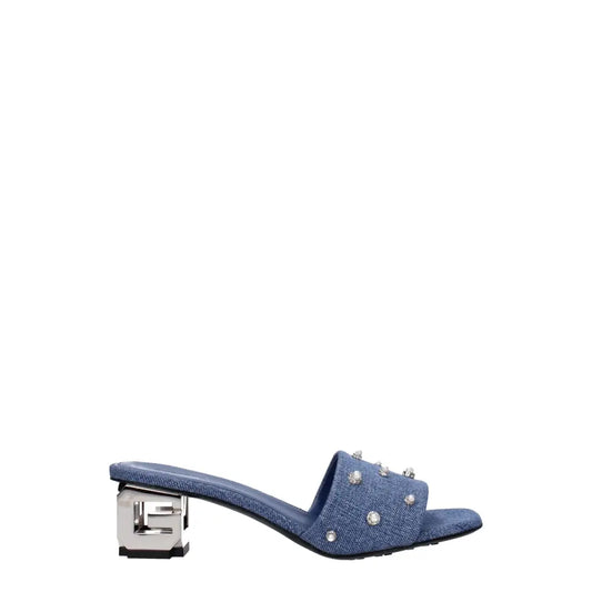 Givenchy Blue Fabric Flat Sandals