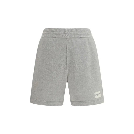 Grå bomulds Bermuda shorts fra Givenchy med ribbet taljebånd