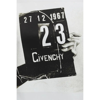 Hvide bomulds t-shirt med Givenchy kalenderplade 27 12 1967