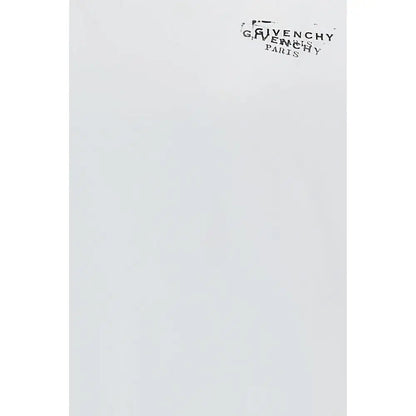 Givenchy Paris logo på hvid bomuld T-shirt, outlet mærkevarer, spar 30-70%