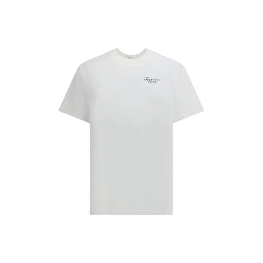 Givenchy hvid bomuldst-shirt med sort logo – spar 30–70% på 100% originale brands