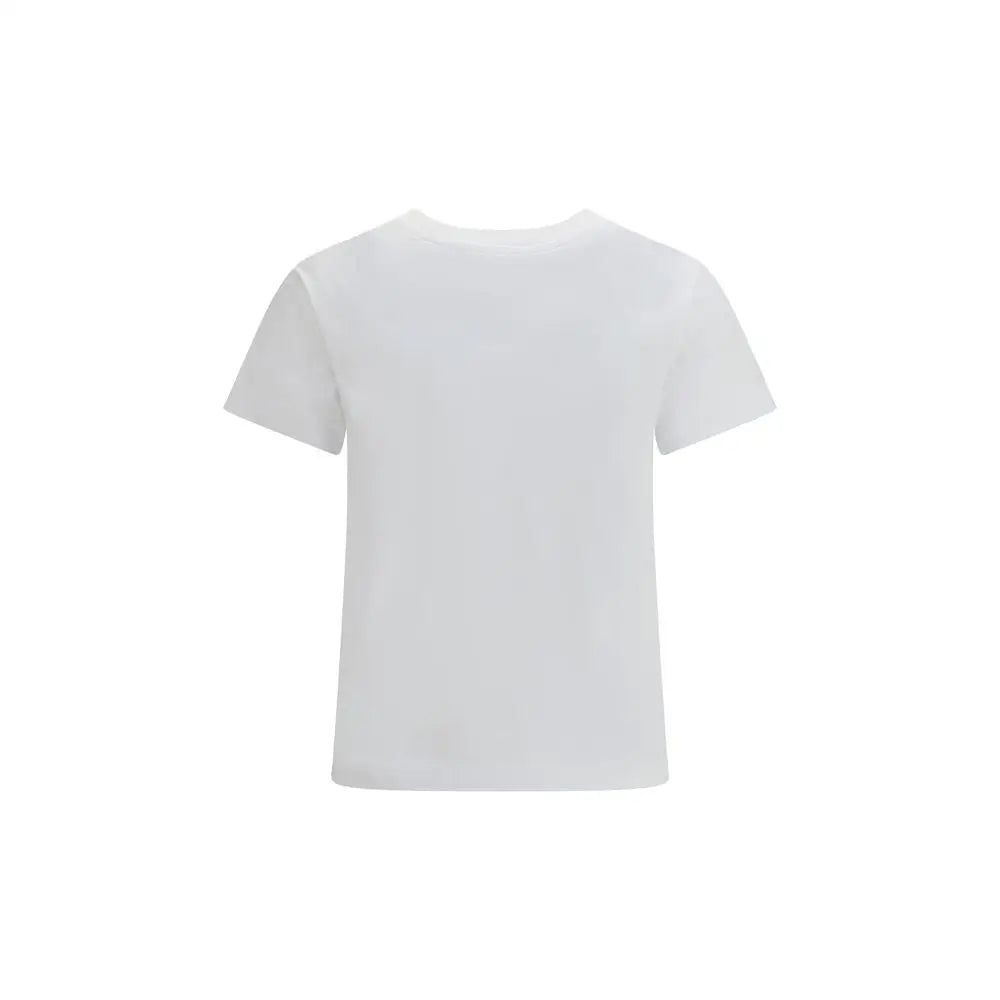 Givenchy hvid bomulds t-shirt med kortærmet crew neck design