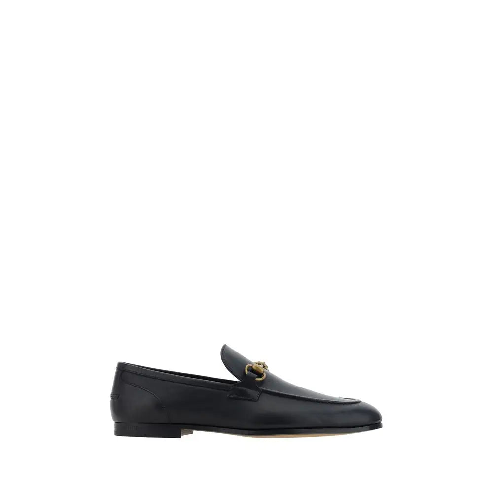 Gulv Gucci sorte kalveskind Bos Taurus slip-on loafers med guldtonet horsebit-spænde