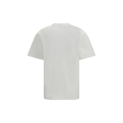 Guccis hvide bomulds t-shirt med crew neck og korte ærmer