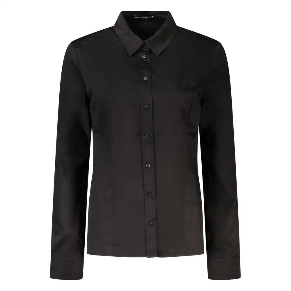 Guess Jeans Black Cotton Shirt - Skjorte