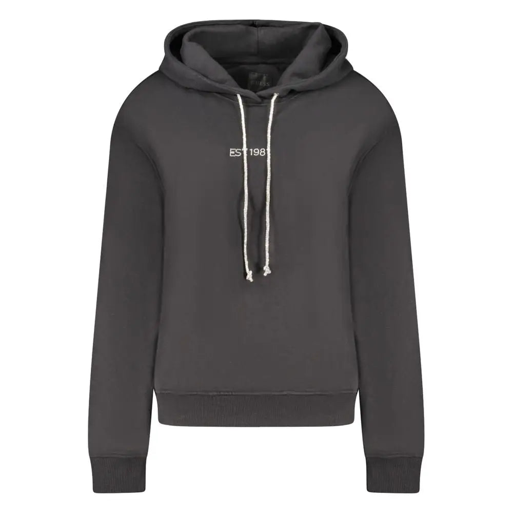 Guess Jeans Black Cotton Sweater - Sweaters