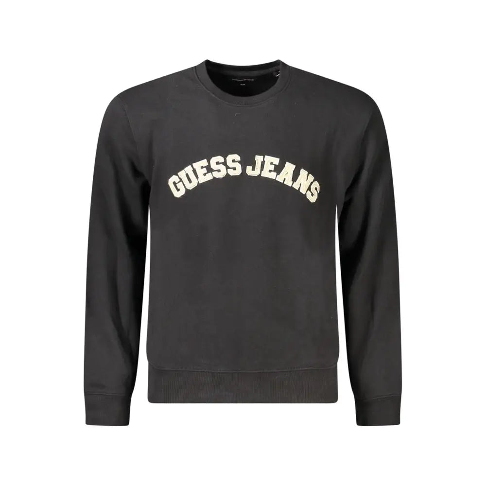 Guess Jeans Black Cotton Sweater - Sweaters