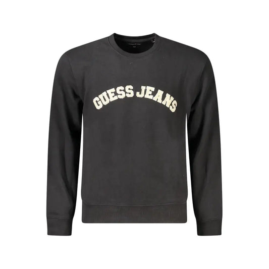 Guess Jeans Black Cotton Sweater - Sweaters