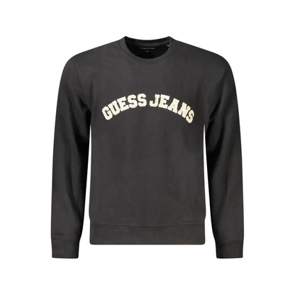Guess Jeans Black Cotton Sweater - Sweaters