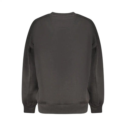 Guess jeans sorte sort sweatshirt i mørkegrå bomuld med ribkant