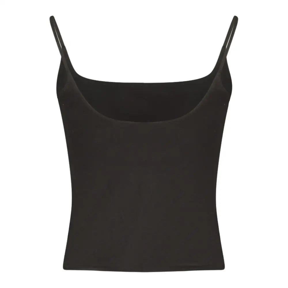 Guess Jeans sort sort top med spaghetti-remser og firkantet halsudskæring