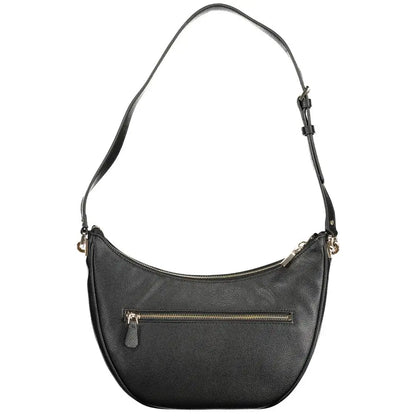 Guess Jeans sort læder crossbody taske med guld hardware, 100% originale brands