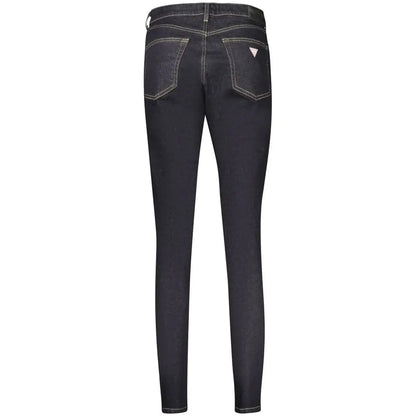 Guess jeans blu cotton skinny jeans med mørk vask og hvid syning