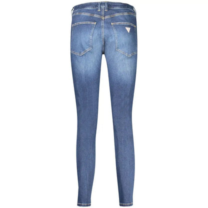 Guess jeans blue cotton jeans med slim fit og faded vask