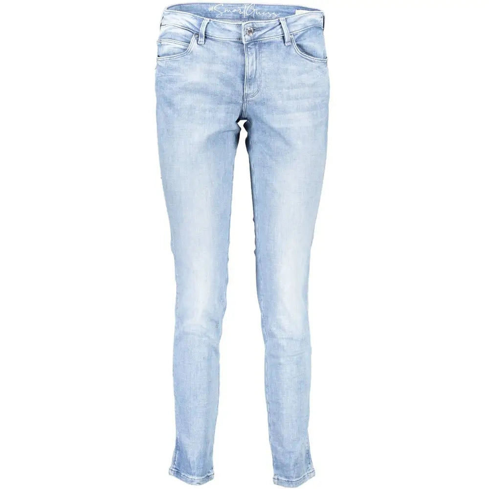 Guess jeans blå bomuldsjeans med slim fit og subtil fading