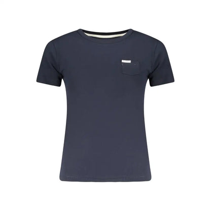 Guess jeans blue cotton kvinders t-shirt i marineblå med brystlomme